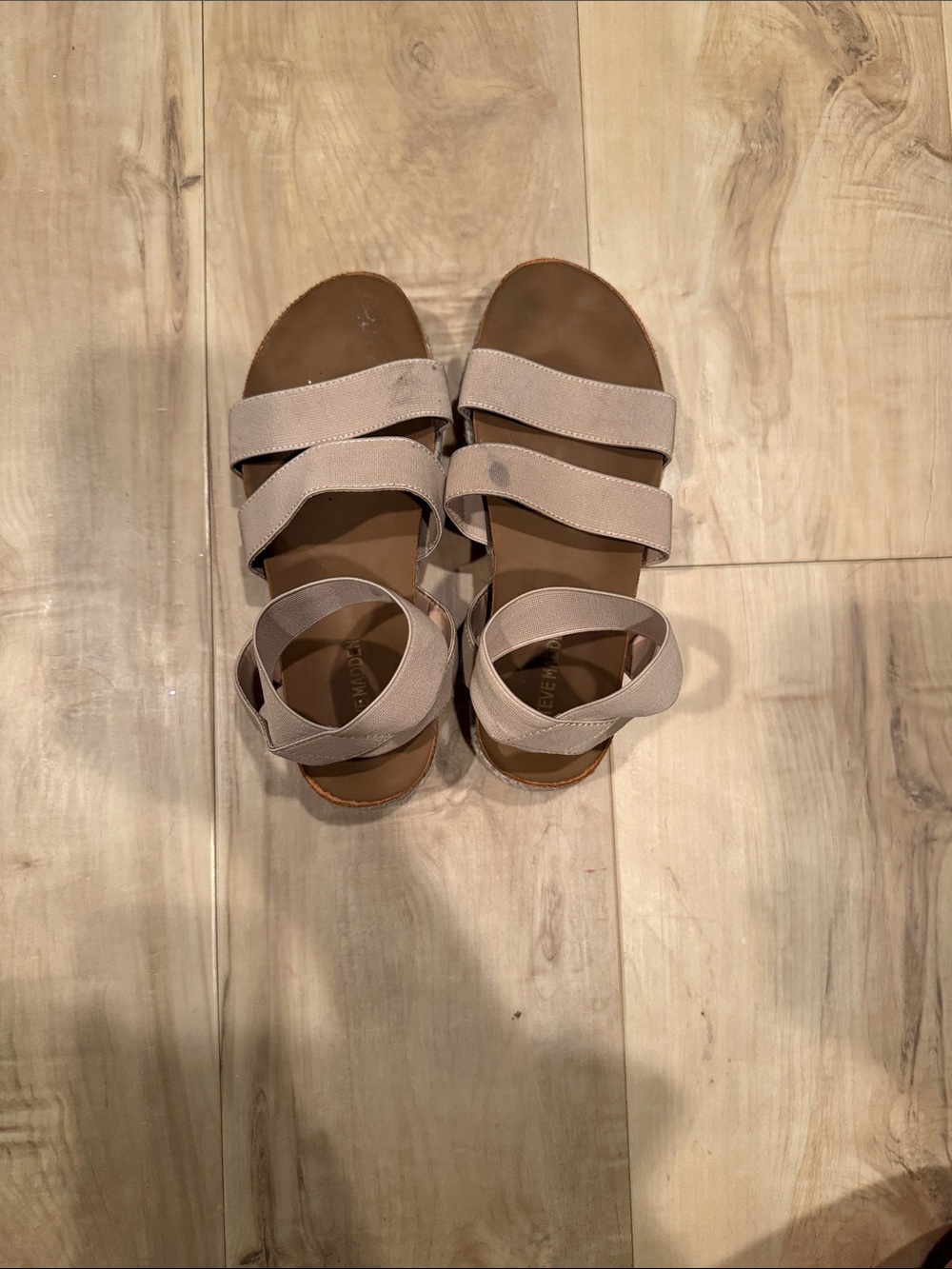 Kids Neutral Strappy Comfort Sandals - Taupe